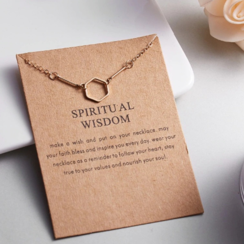 Spiritual Wisdom Boho Layering Gold Charm Necklace - Picture 1 of 8